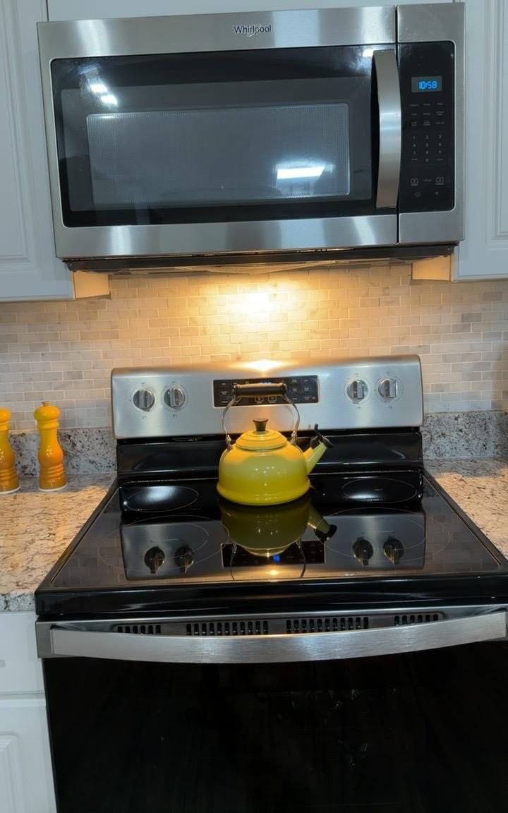 Clean stovetop and microwave